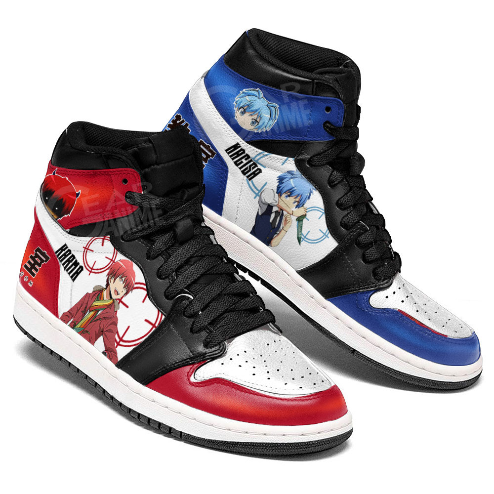 Nagisa and Karma JD1s Sneakers Assassination Classroom Anime Shoes, Air Jordan Hightop