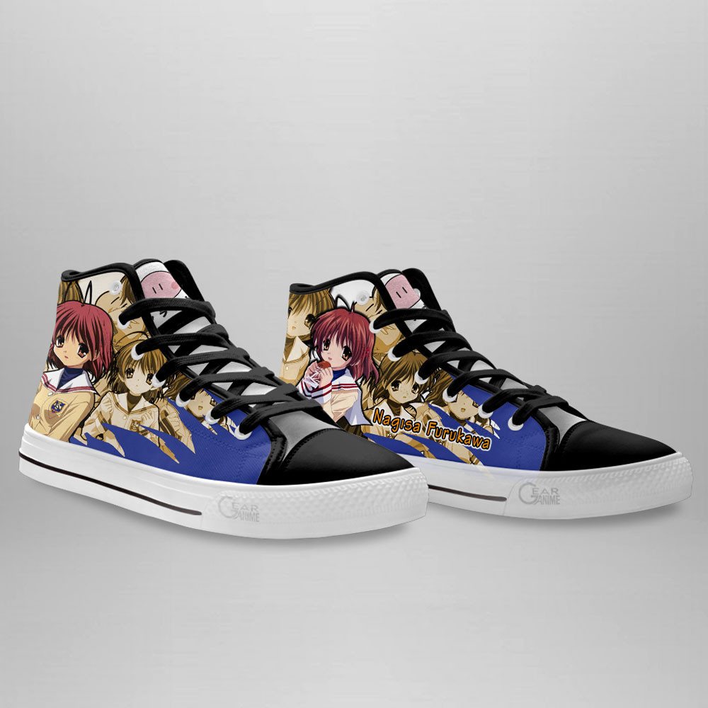 Nagisa Furukawa High Top Shoes Custom Clannad Anime Sneakers