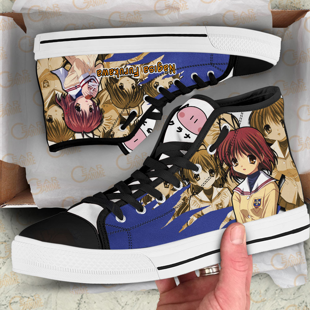 Nagisa Furukawa High Top Shoes Custom Clannad Anime Sneakers
