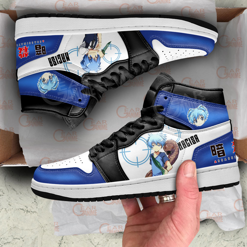 Nagisa Shiota JD1s Sneakers Assassination Classroom Anime Shoes, Air Jordan Hightop