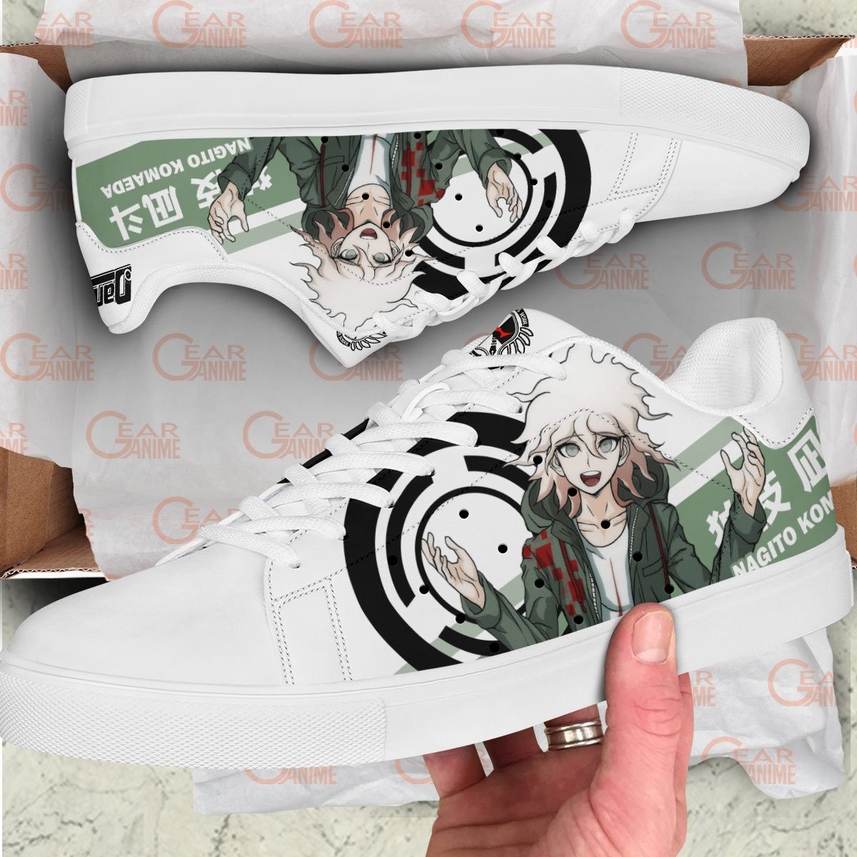 Nagito Komaeda Skate Sneakers Custom Anime Danganronpa Shoes
