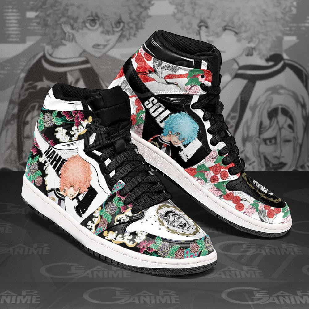 Nahoya and Souta Kawata JD1s Sneakers Anime Tokyo Revengers Shoes, Air Jordan Hightop