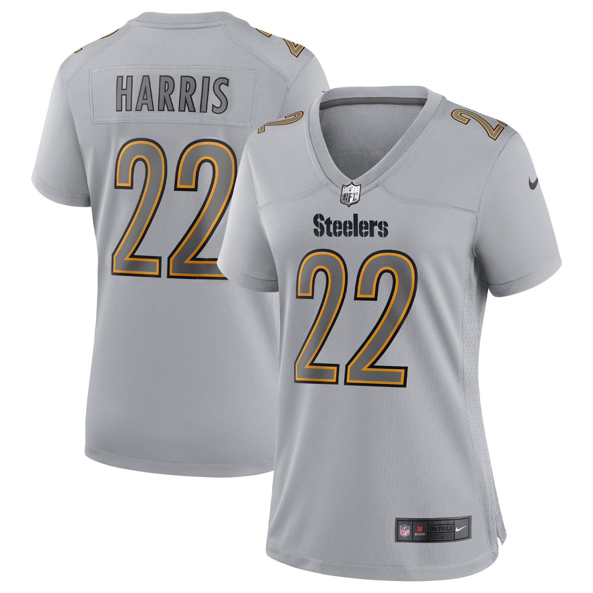 Najee Harris Pittsburgh Steelers Atmosphere Fashion Game - Gray Jersey - All Stitched