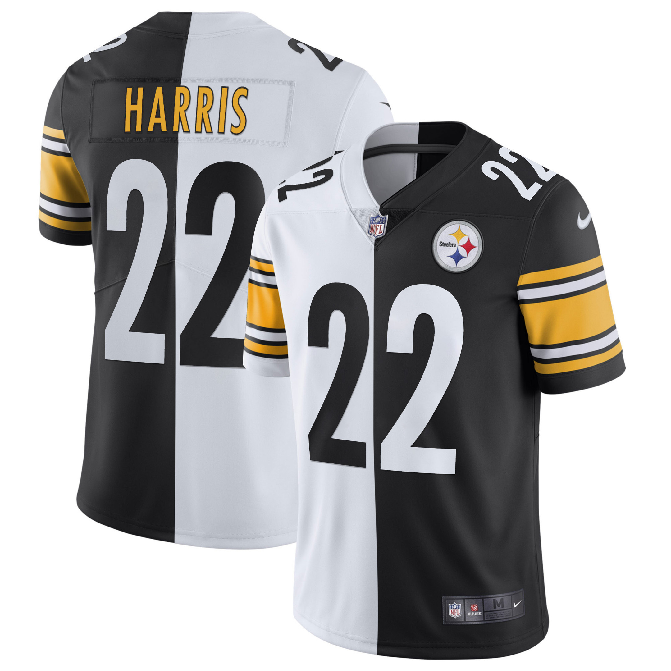 Najee Harris Youth's Pittsburgh Steelers Gold & Split Jersey - All Stitched