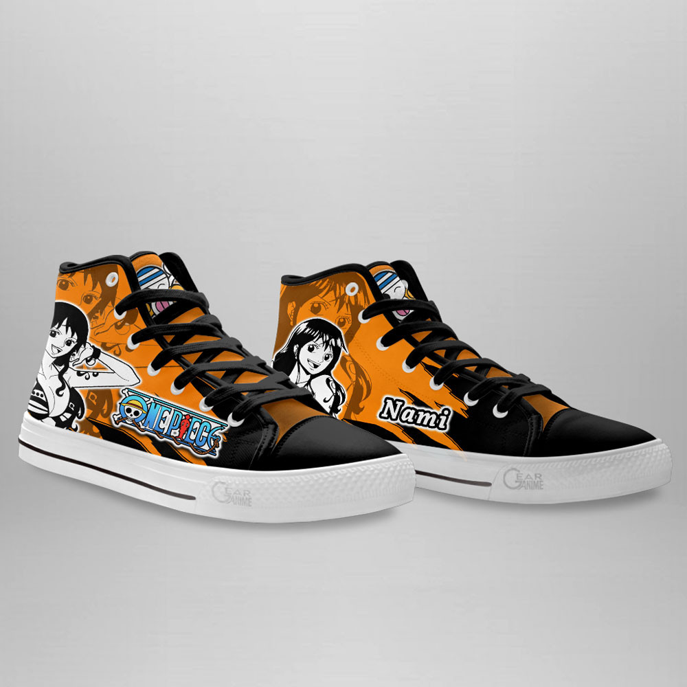 Nami High Top Shoes One Piece Custom Anime Sneakers Mix Manga