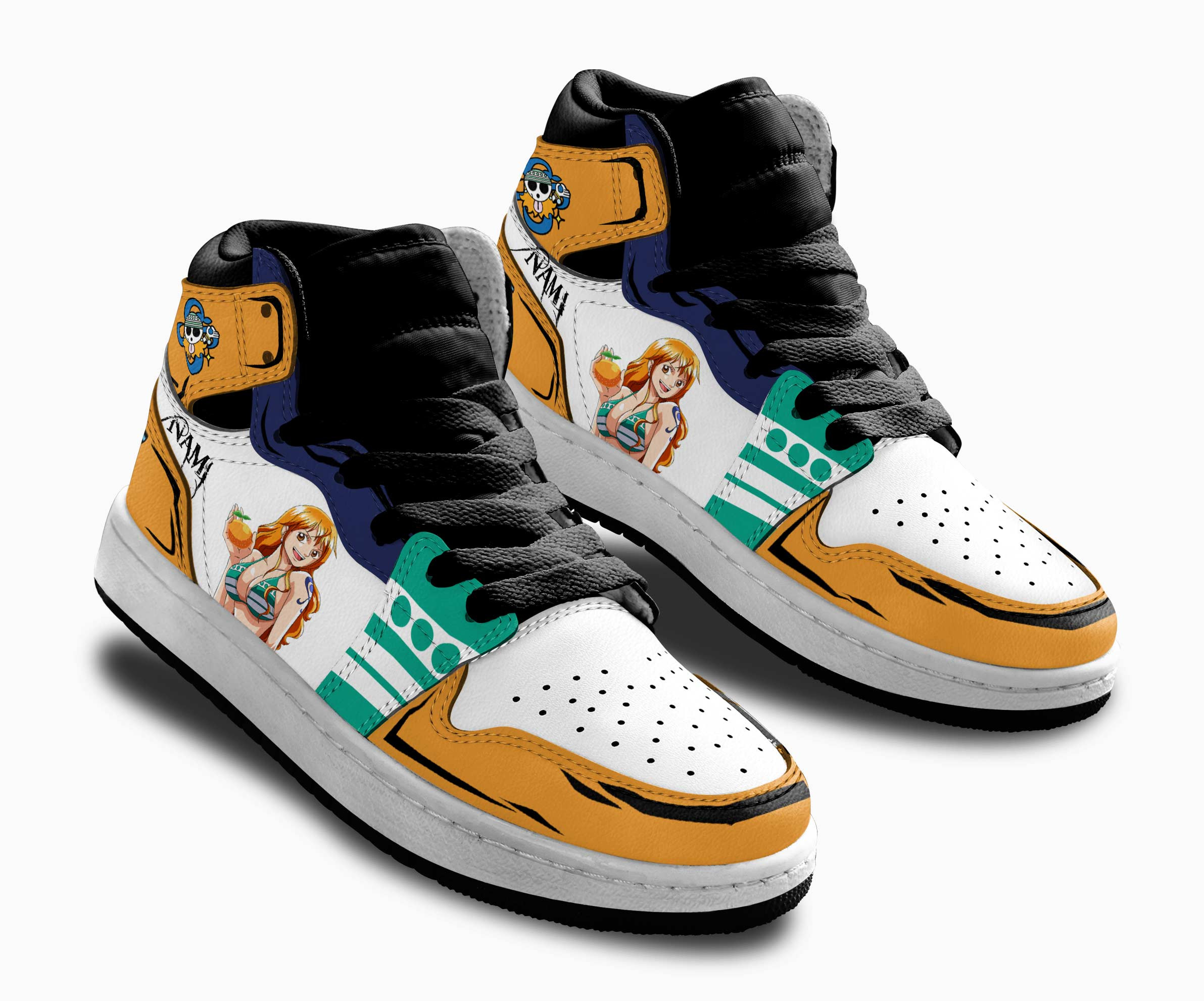 Nami Kids Sneakers Custom Anime One Piece Shoes For Kids