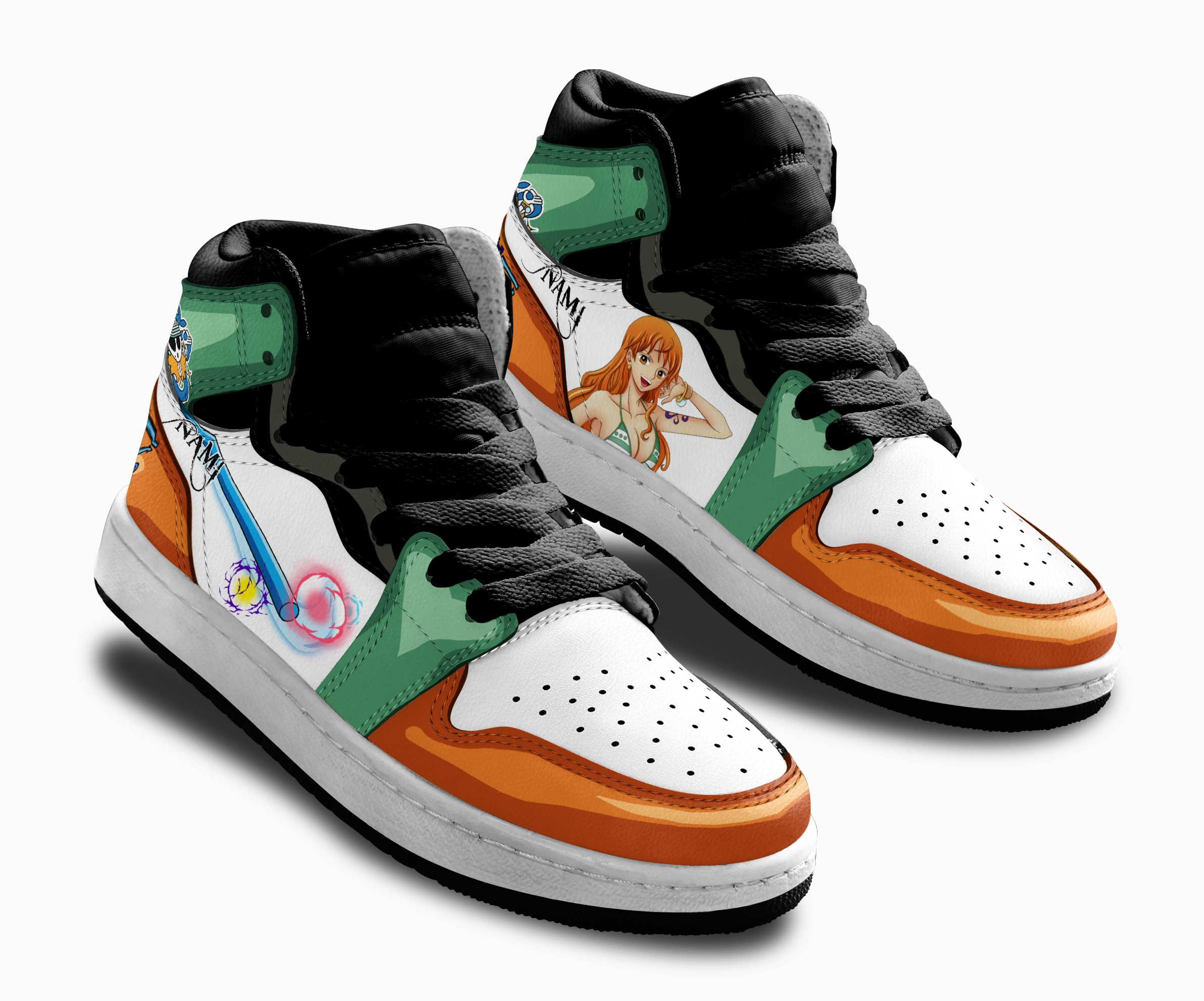 Nami Kids Sneakers Custom One Piece Anime Shoes For Kids