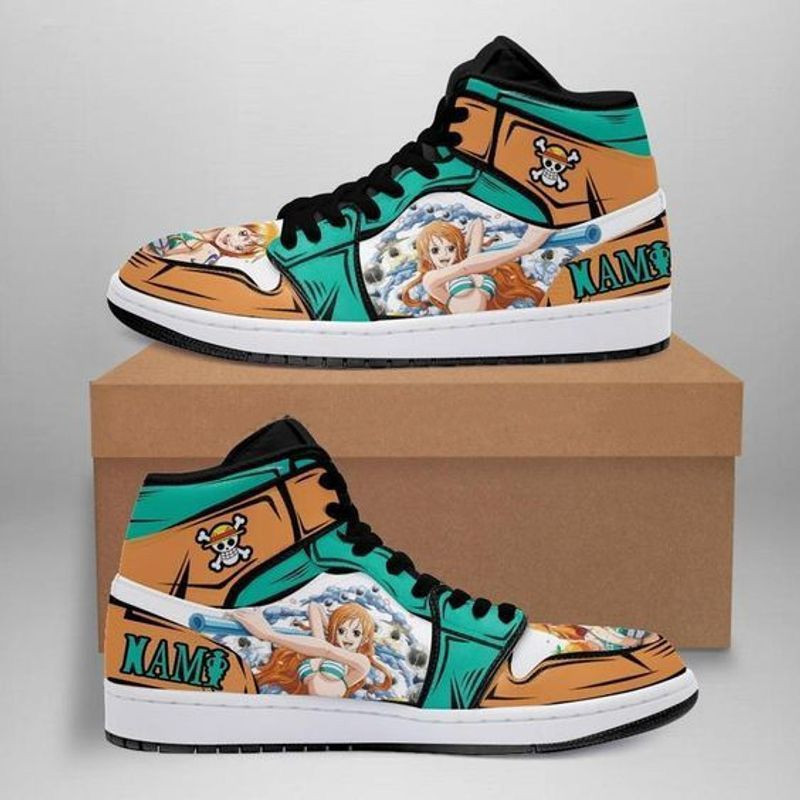 Nami One Piece High Top Air Jordan Sneaker, Air Jordan Hightop