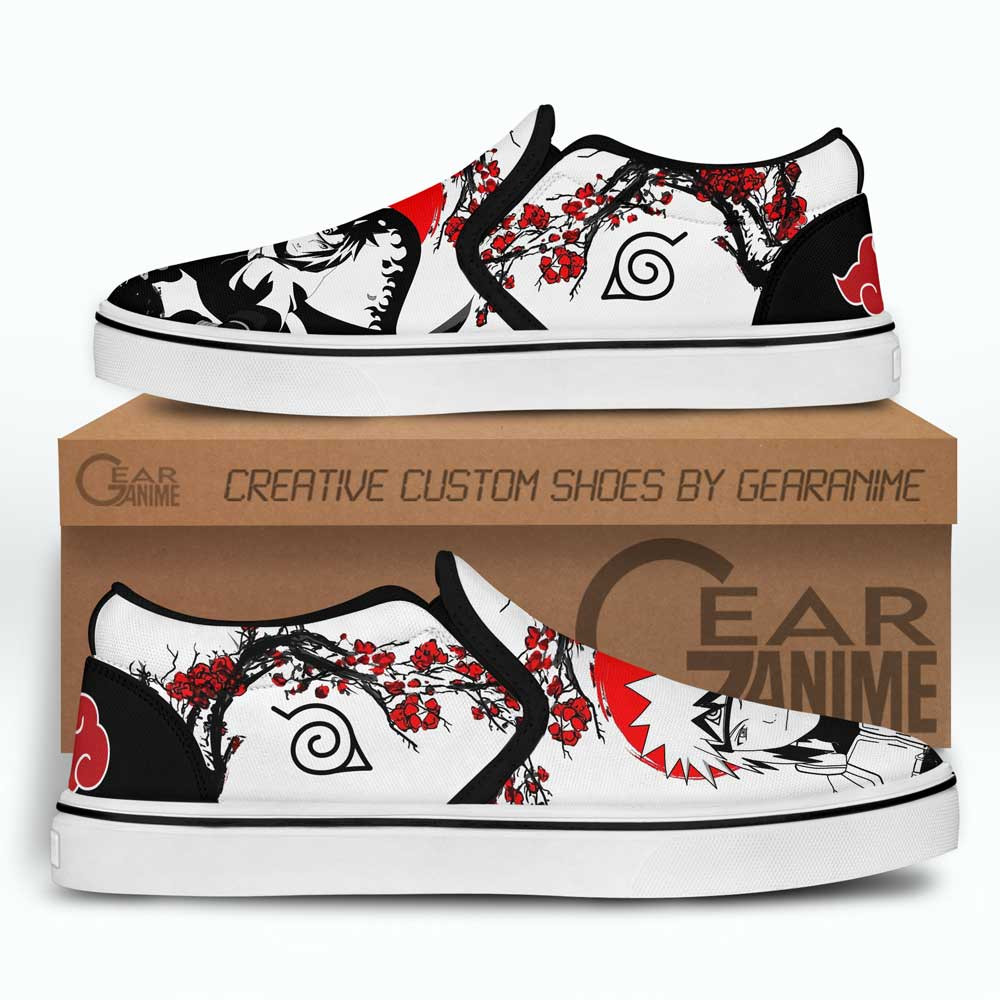 Namikaze Minato Slip-On Shoes Canvas Custom Japan Blossom Anime Shoes