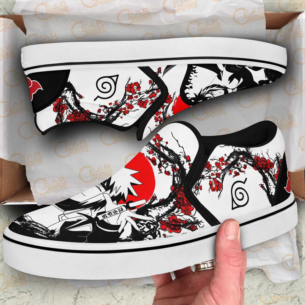 Namikaze Minato Slip-On Shoes Canvas Custom Japan Blossom Anime Shoes