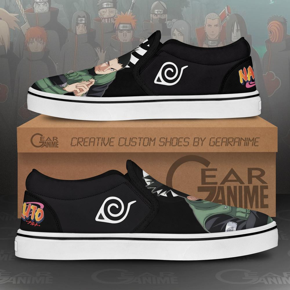 Nara Shikamaru Slip-On Shoes Canvas Custom Anime Shoes