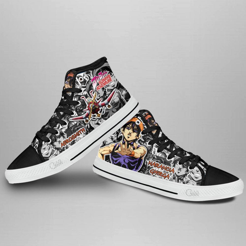 Narancia Ghirga High Top Shoes Custom Manga Anime Jojo’s Birraze Adventure Sneakers