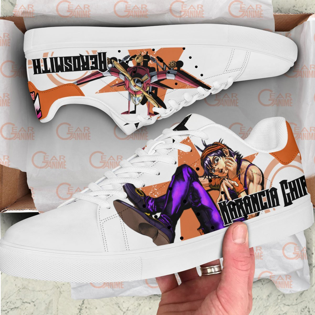 Narancia Ghirga Skate Sneakers Custom Anime Jojo’s Bizarre Adventure Shoes