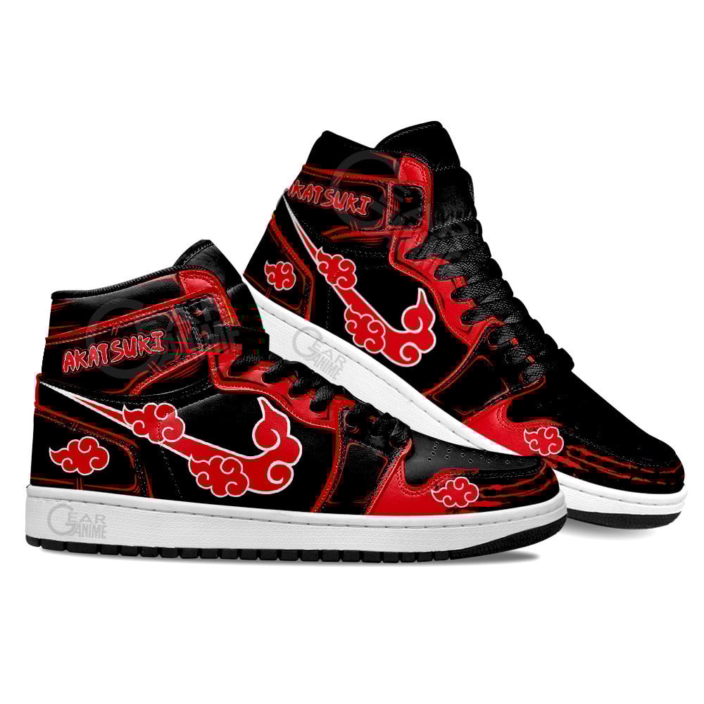 Naruto Akatsuki JD Sneakers Anime Shoes For Fans, Air Jordan Hightop