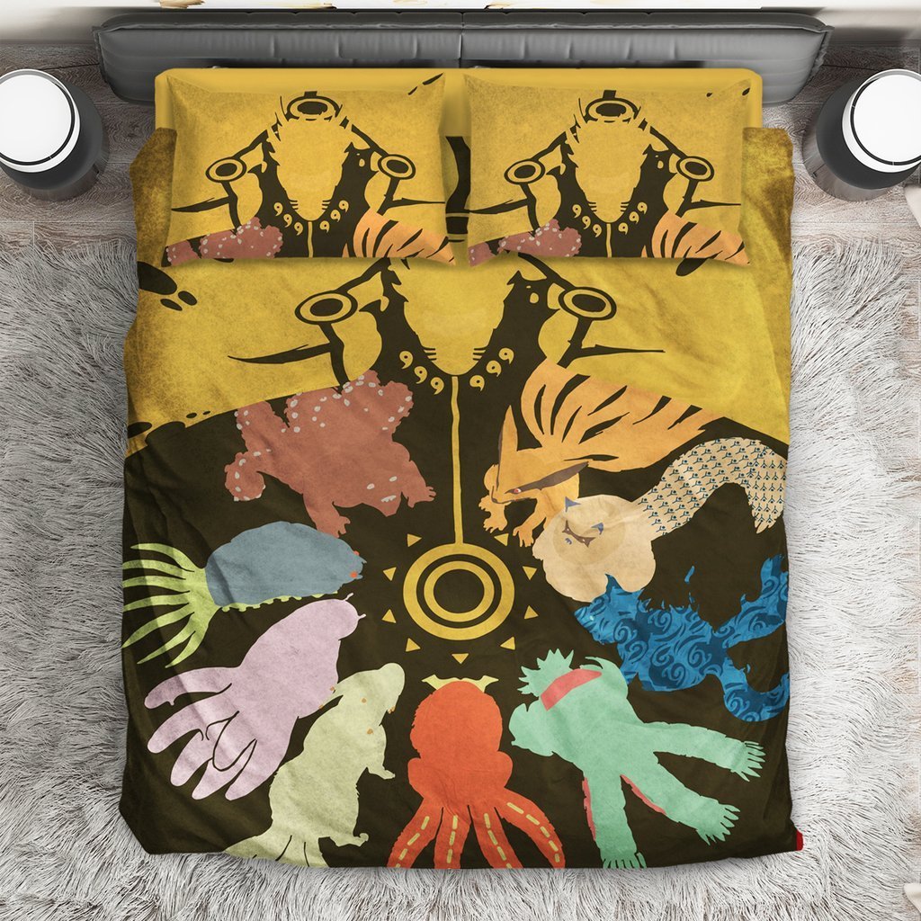 Naruto And Beasts 3D Customized Duvet Cover Bedding Set