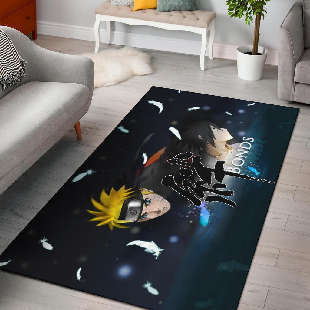 Naruto And Sasuke Area Rectangle Rug