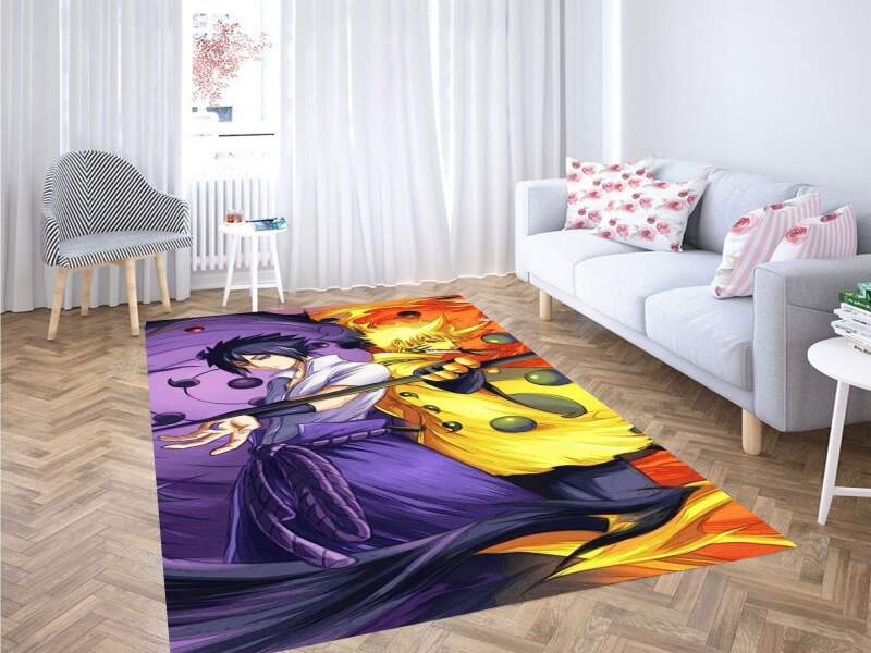 Naruto And Sasuke Sage Mode Wallpaper Carpet Rectangle Rug