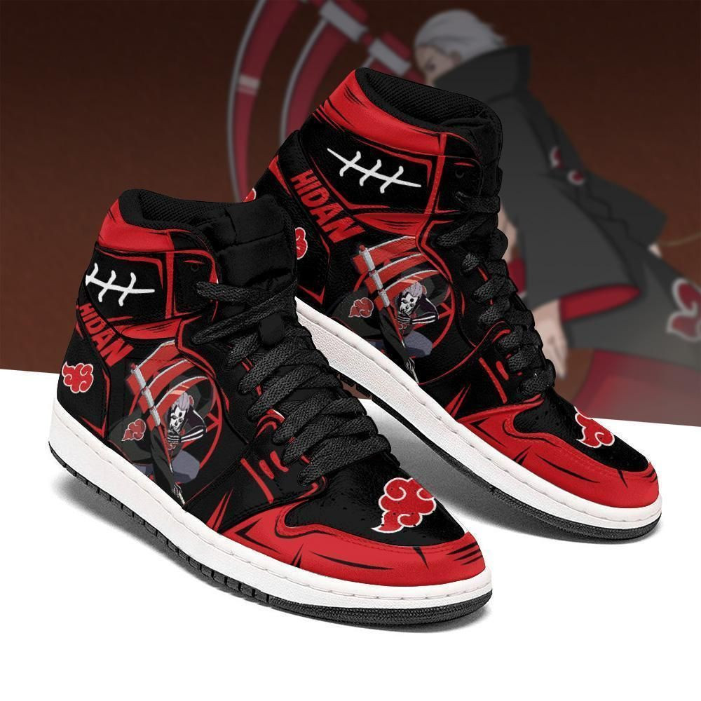 Naruto Hidan Akatsuki Symbol Anime 1 High Top Air Jordan Sneaker, Air Jordan Hightop