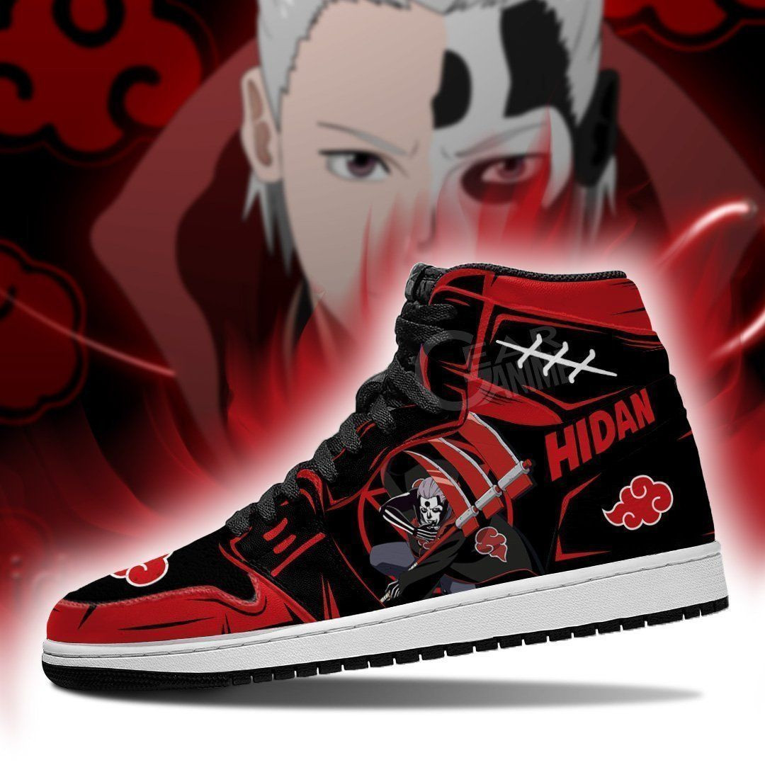 Naruto Hidan Akatsuki Symbol Anime 1 High Top Air Jordan Sneaker, Air Jordan Hightop