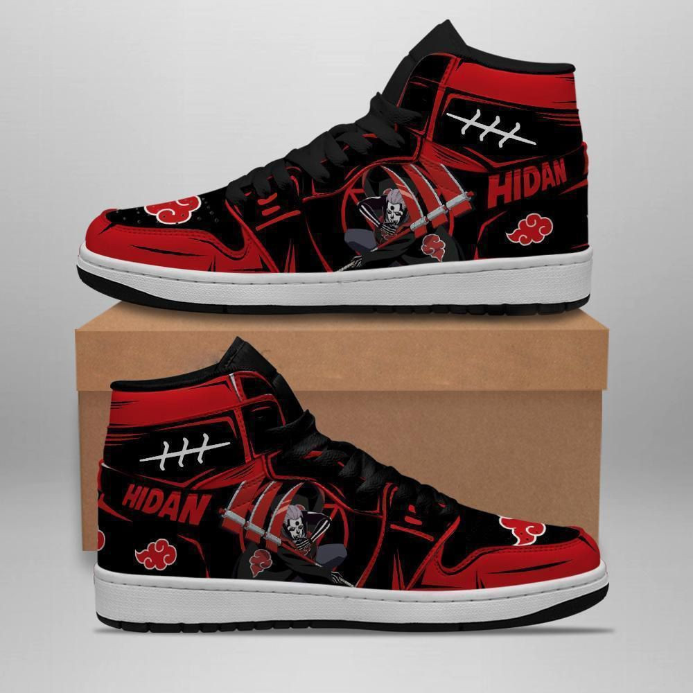 Naruto Hidan Akatsuki Symbol Anime 1 High Top Air Jordan Sneaker, Air Jordan Hightop