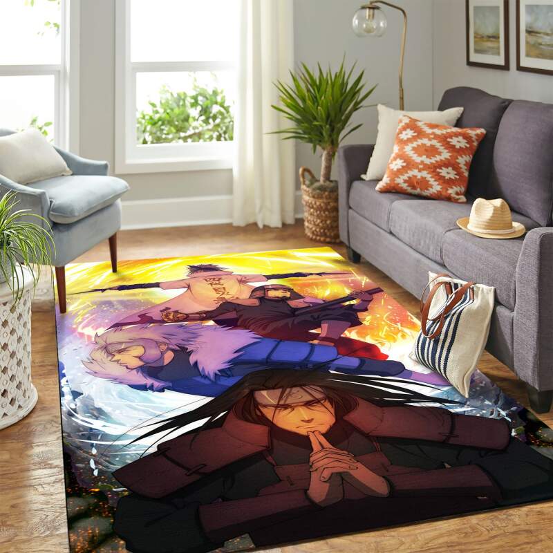 Naruto Hokages Carpet Floor Area Rectangle Rug