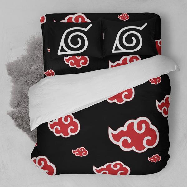 Naruto Logo 3D Customized Duvet Cover Bedding Set