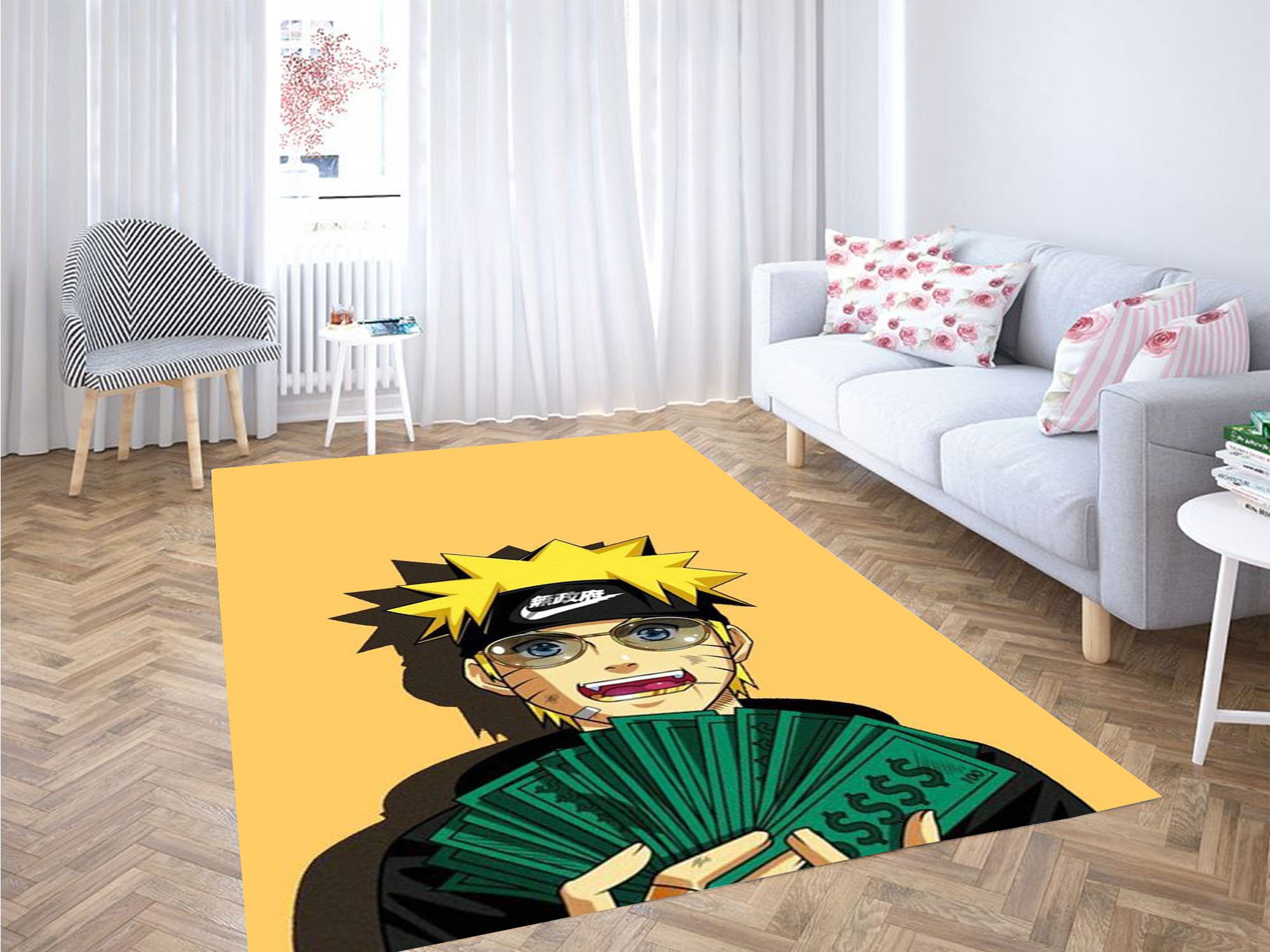 Naruto Money Wallpaper Carpet Rectangle Rug