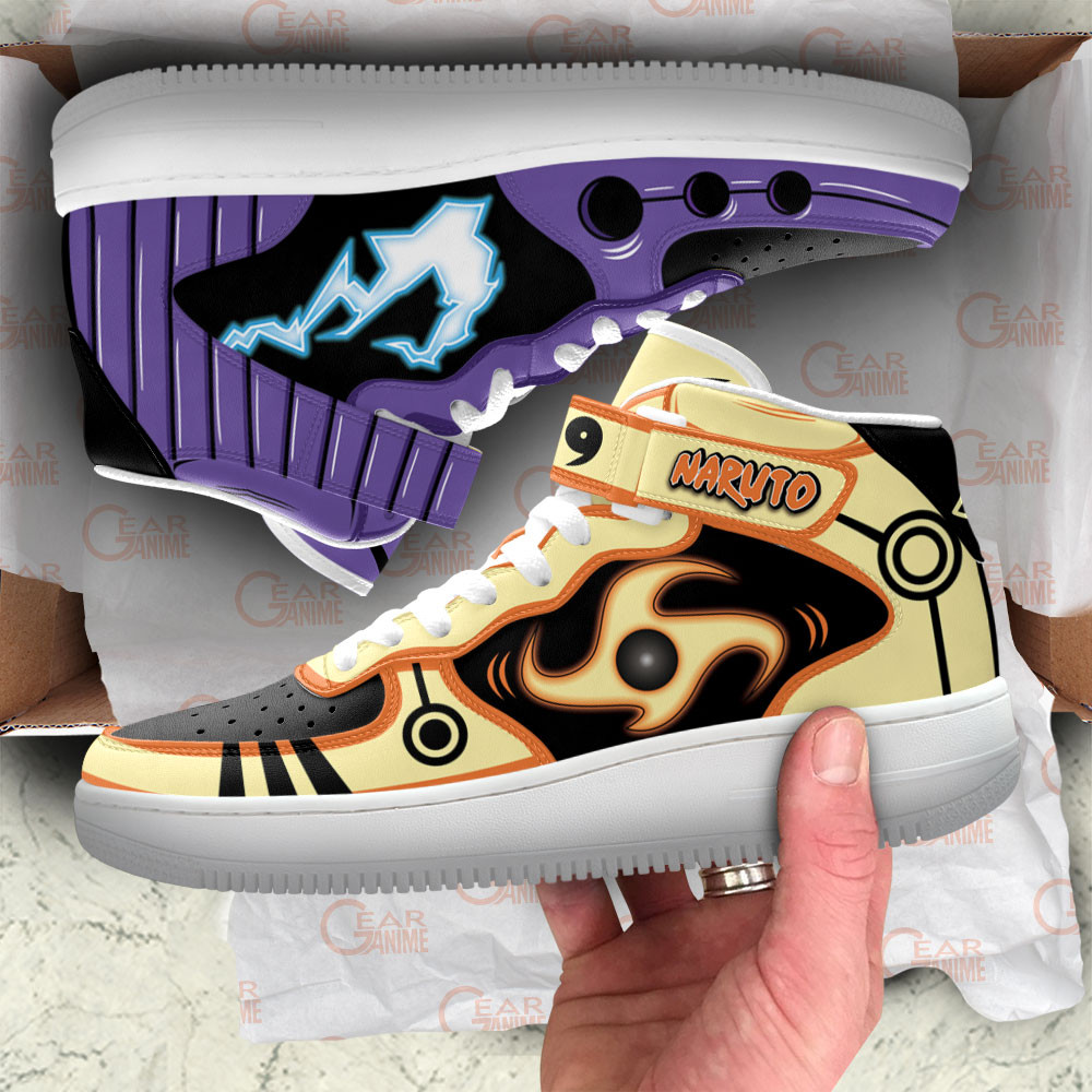 Naruto Rasenshuriken and Sasuke Susanoo Sneakers Air Mid Custom Skills