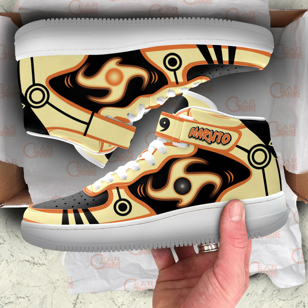 Naruto Rasenshuriken Sneakers Air Mid Custom Anime Shoes