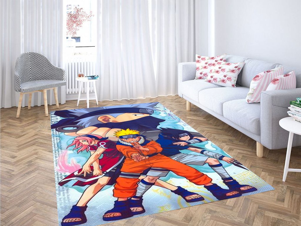Naruto Sasuke Sakura Wallpaper Living Room Modern Carpet Rectangle Rug