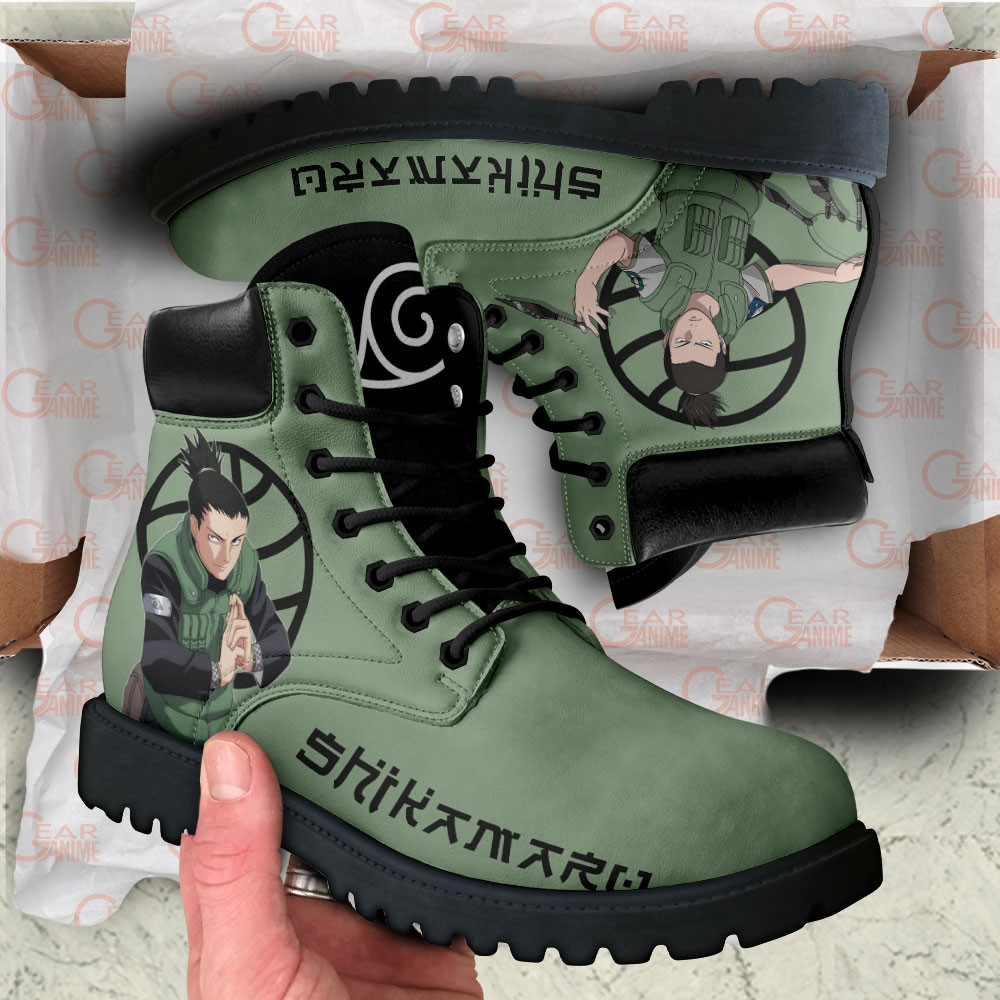 Naruto shikamaru Boots Custom Shoes For Anime Fans