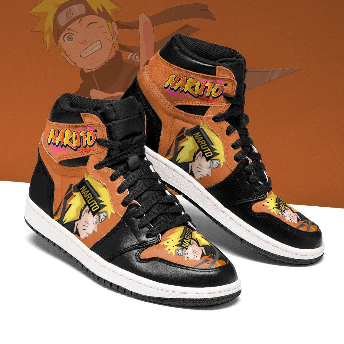 Naruto Shippuden 1 High Top Air Jordan Sneaker, Air Jordan Hightop