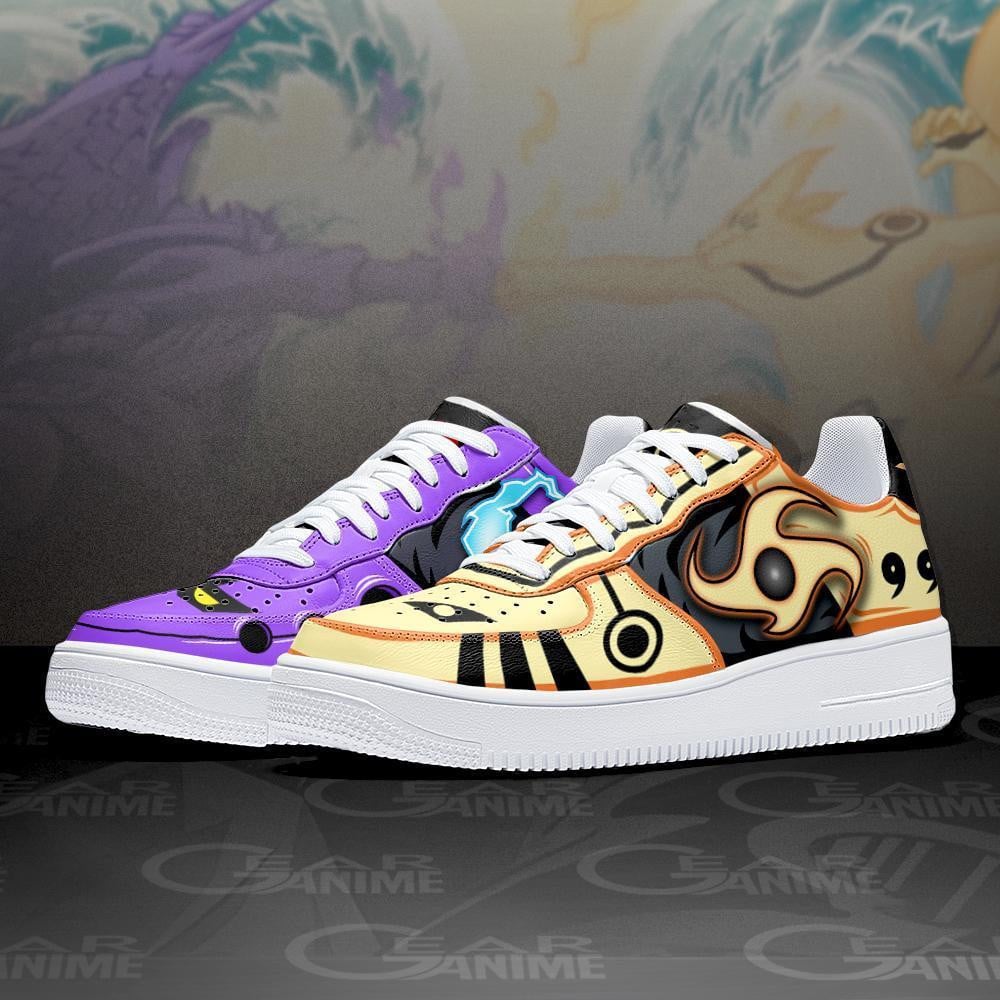Naruto Shuriken and Sasuke Susanoo Air Sneakers Custom Skills Anime Shoes