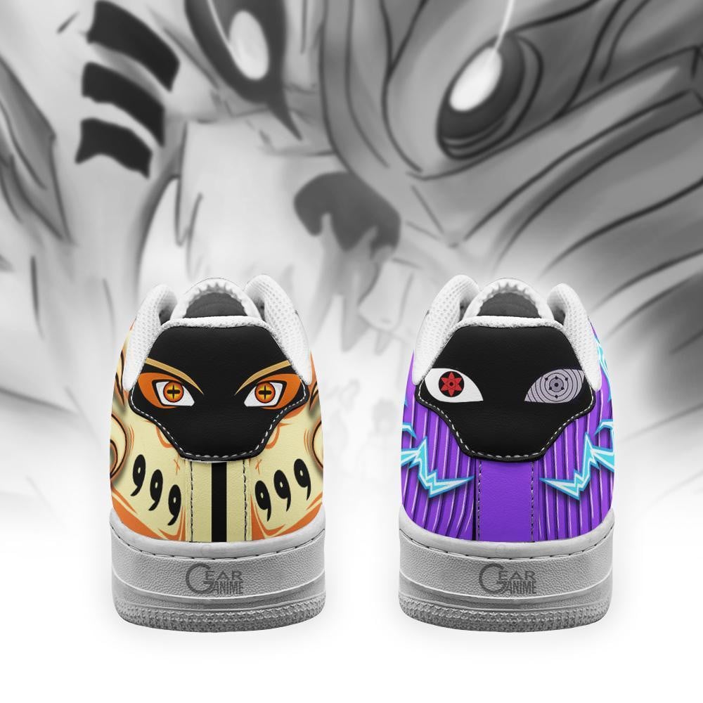 Naruto Shuriken and Sasuke Susanoo Air Sneakers Custom Skills Anime Shoes