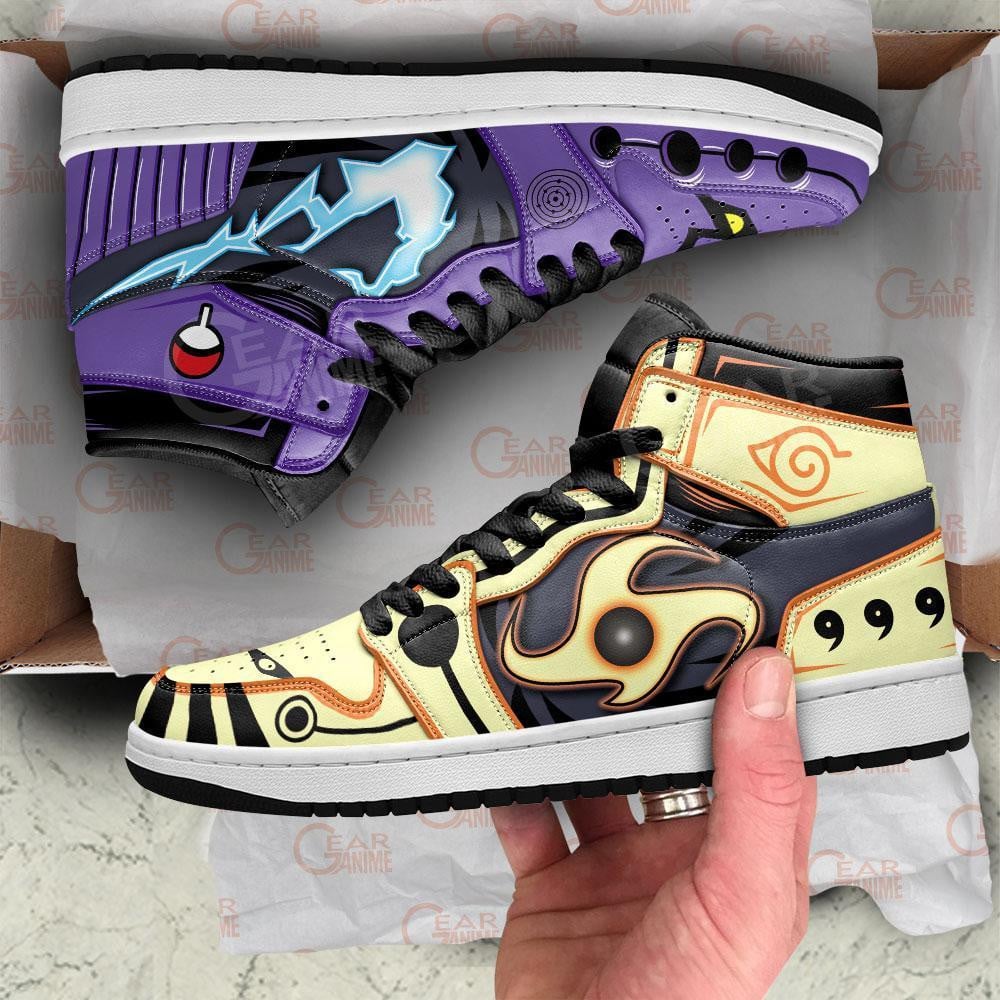 Naruto Shuriken and Sasuke Susanoo JD Sneakers, Air Jordan Hightop