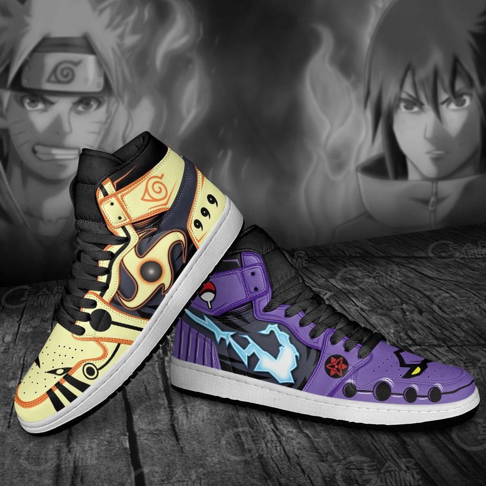 Naruto Shuriken and Sasuke Susanoo JD Sneakers, Air Jordan Hightop