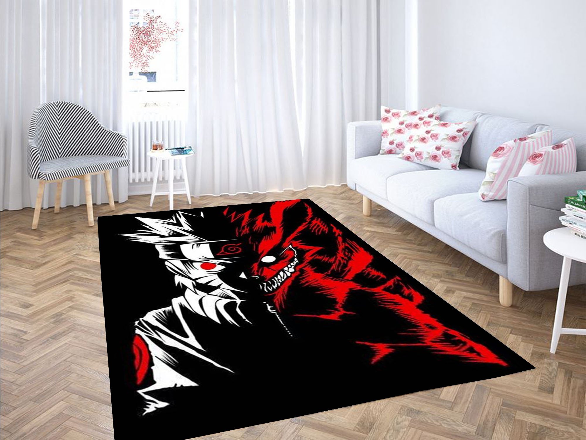 Naruto Two Face Carpet Rectangle Rug
