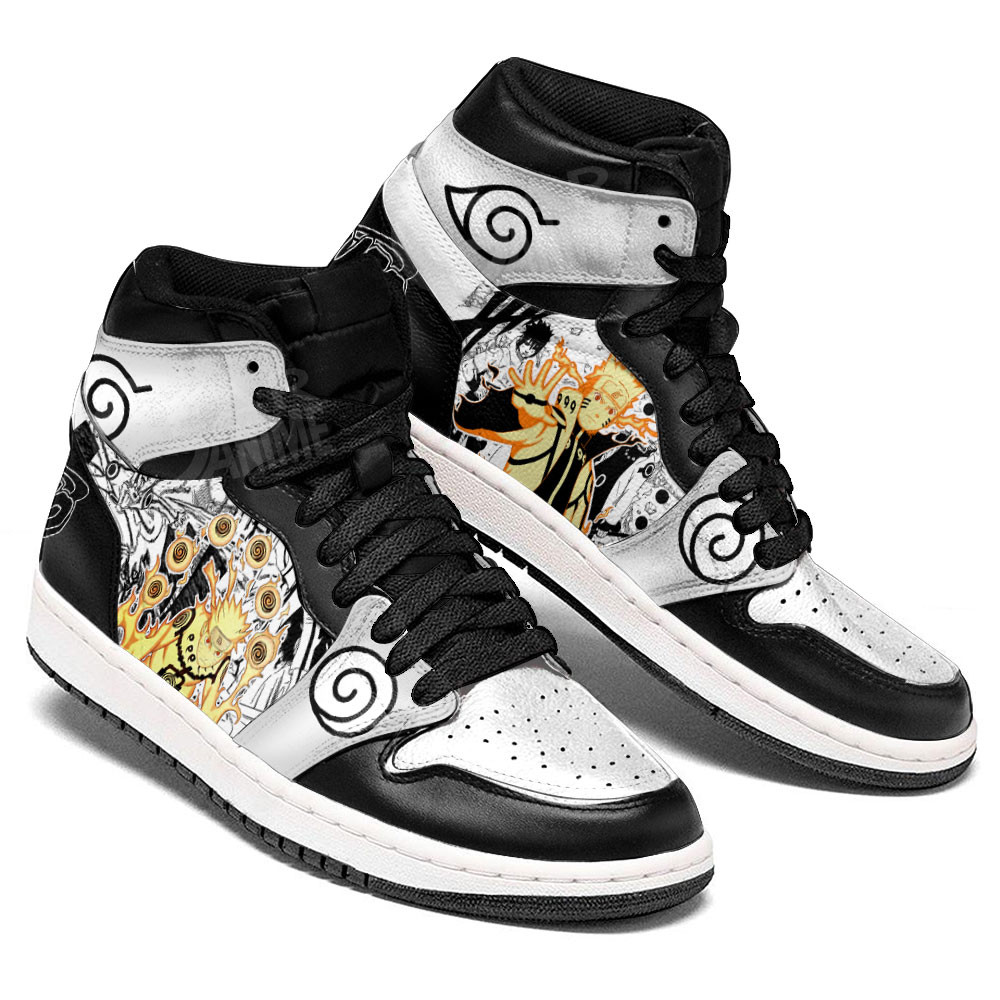 Naruto Uzumaki Bijuu JD1s Sneakers Anime Shoes Mix Manga, Air Jordan Hightop