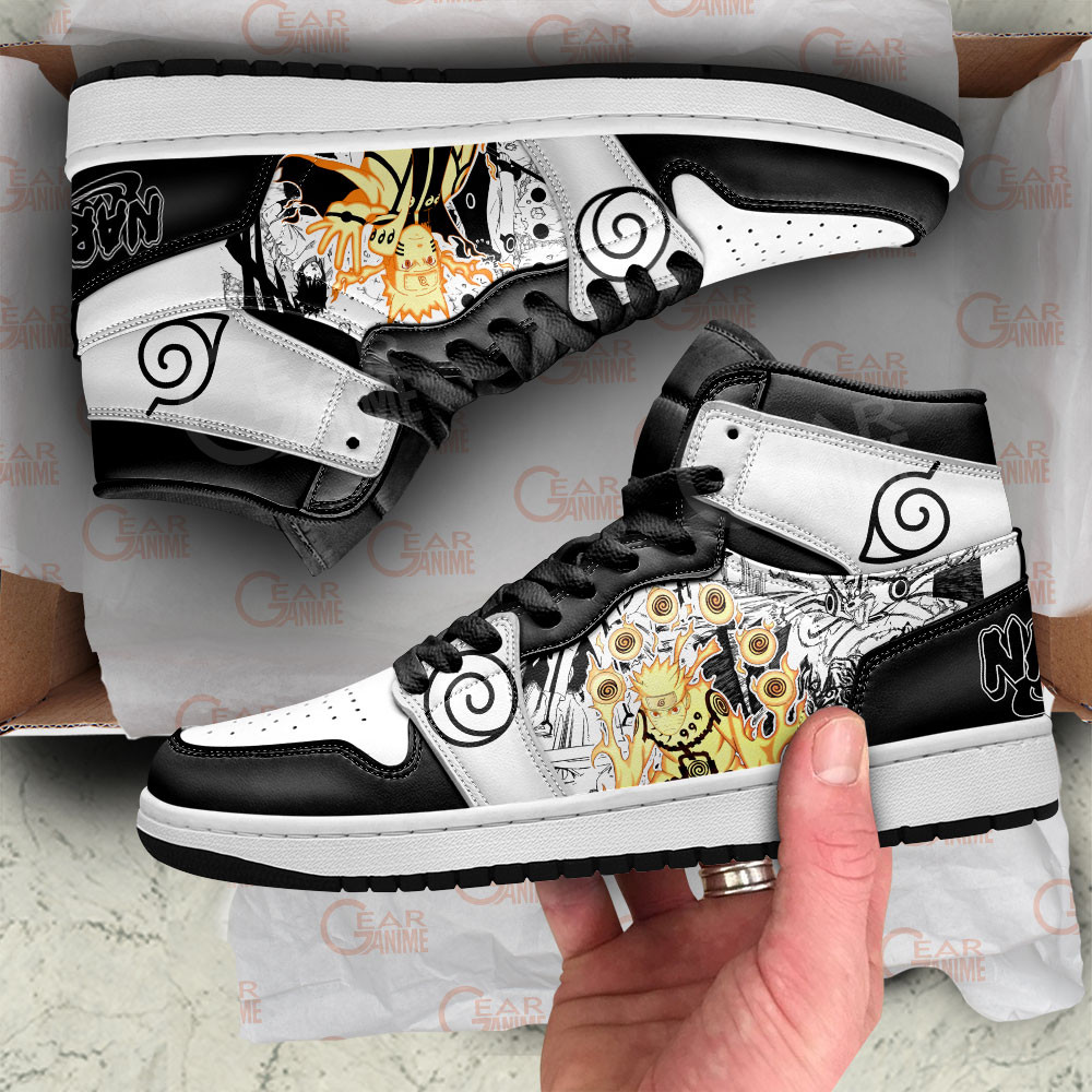 Naruto Uzumaki Bijuu JD1s Sneakers Anime Shoes Mix Manga, Air Jordan Hightop