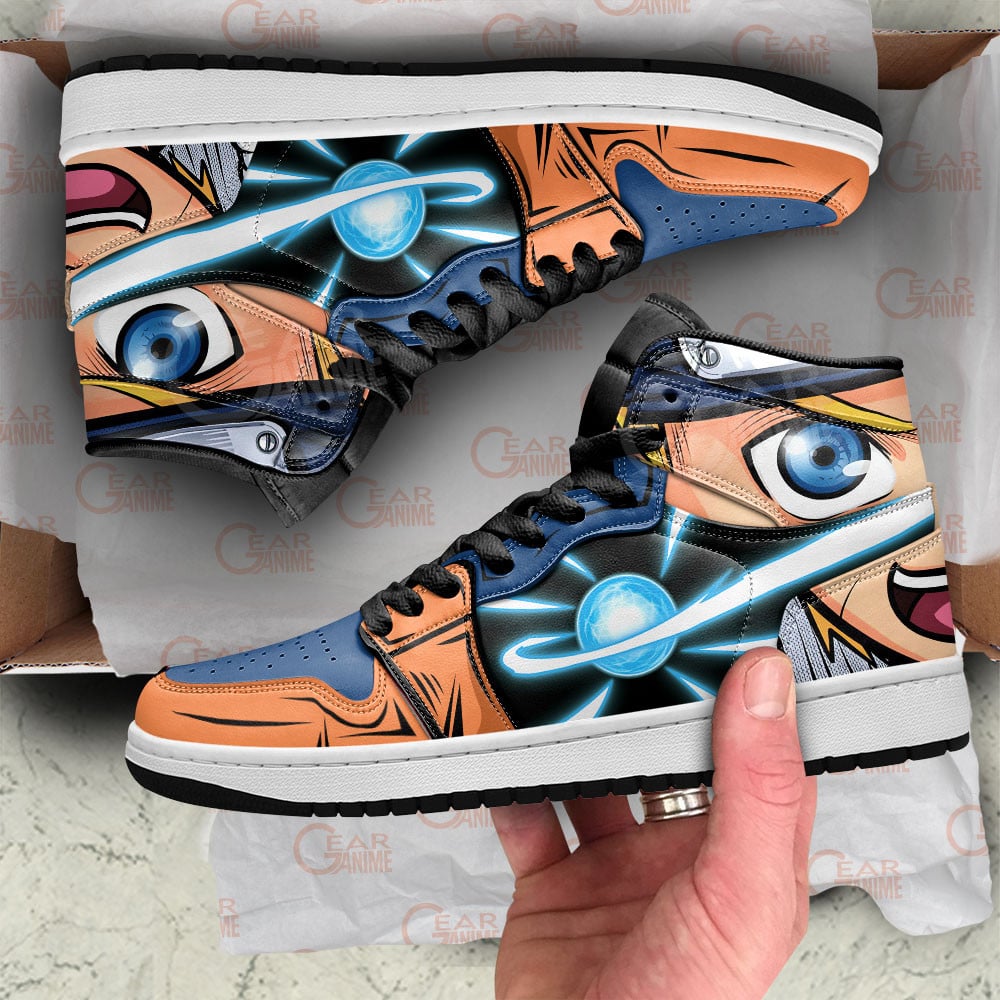 Naruto Uzumaki Chunin JD1s Sneakers Naruto Anime Shoes, Air Jordan Hightop