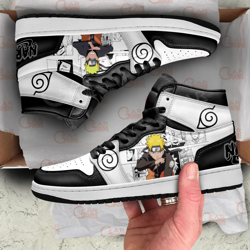 Naruto Uzumaki JD1s Sneakers Anime Shoes Mix Manga, Air Jordan Hightop
