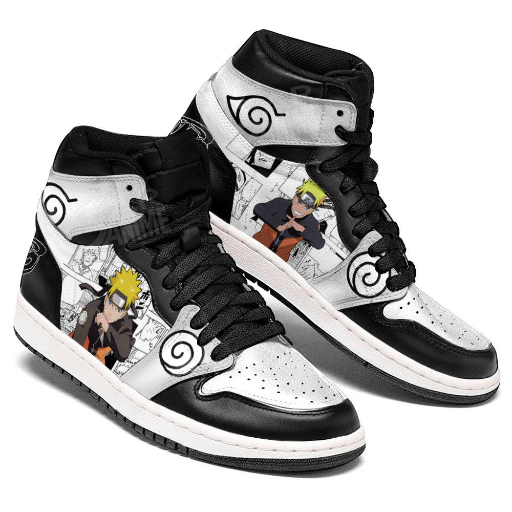 Naruto Uzumaki JD1s Sneakers Anime Shoes Mix Manga, Air Jordan Hightop