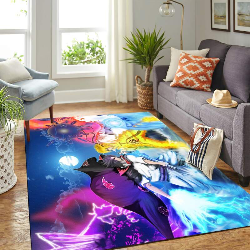 Naruto Vs Sasuke Carpet Rectangle Rug