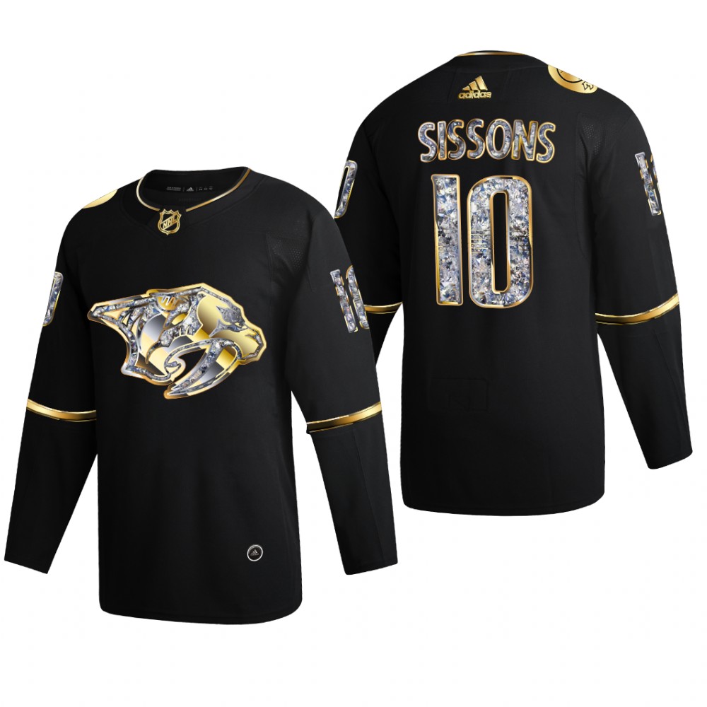 Nashville Predators Colton Sissons #10 Diamond Edition 2022 Stanley Cup Playoffs Black Jersey