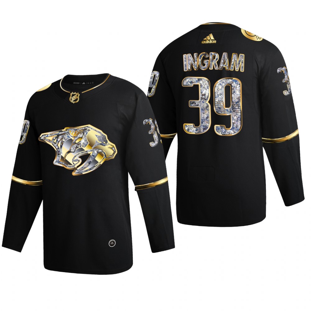 Nashville Predators Connor Ingram #39 Diamond Edition 2022 Stanley Cup Playoffs Black Jersey
