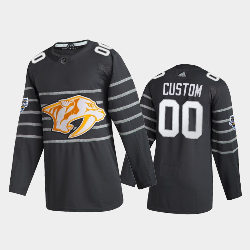 Nashville Predators Custom #00 2020 NHL All-Star Game Gray Jersey