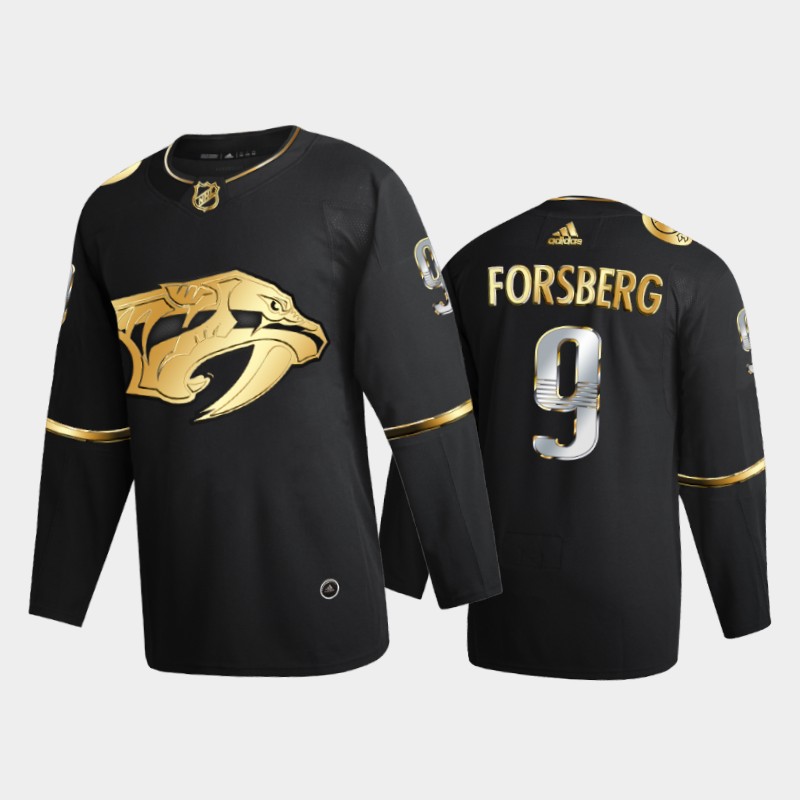 Nashville Predators Filip Forsberg #9 2020-21 Golden Edition Black Limited Jersey