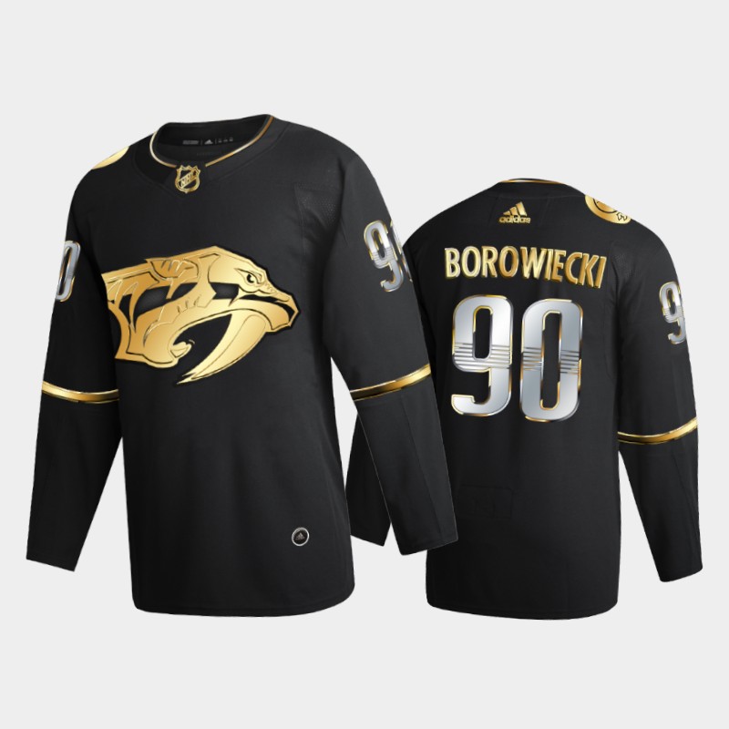 Nashville Predators mark borowiecki #90 2020-21 Golden Edition Black Limited Jersey