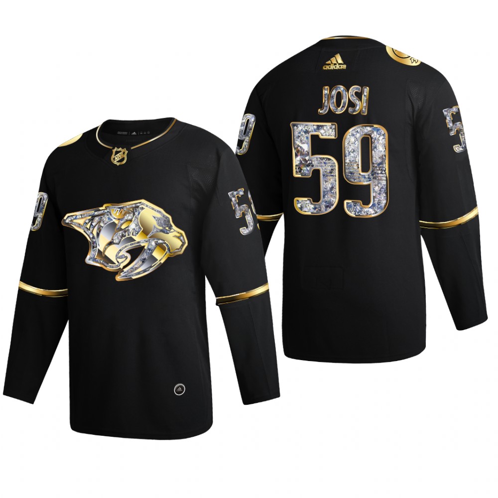 Nashville Predators Roman Josi #59 Diamond Edition 2022 Stanley Cup Playoffs Black Jersey