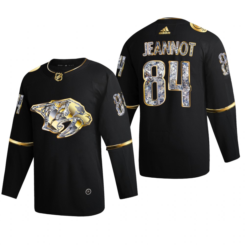 Nashville Predators Tanner Jeannot #84 Diamond Edition 2022 Stanley Cup Playoffs Black Jersey